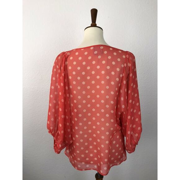 Hi There From Karen Walker Semi Sheer Polka Dot Top - Picture 4 of 6